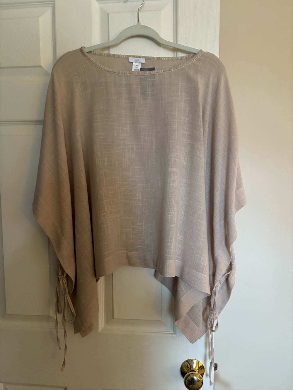 J. Jill Light Taupe Poncho Tunic with Side Ties